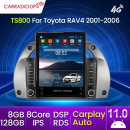 128GB Android 11 2 Din Car Dvd RDS AM Radio GPS WIFI 4G Bluetooth Multimedia Player for Toyota RAV4 2001-2006