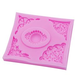 100pcs European Lace Relief Silicone Mold Handmade Candy Fondant Cake Gum Paste Decoration DIY Sugarcraft Baking Supplies