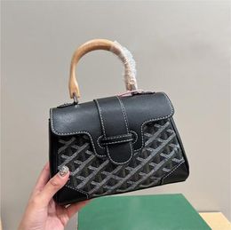 Women Mini Totes Bag Luxury Designer Tote Bags Fashion Handbag Luxurys Handbags Woody Strap Wallets Casual Purse Leathers Classic 6 Colours Houndstooth