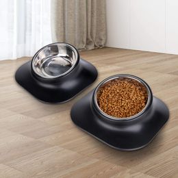 Feeding Doulble Dog Bowls Stainless Steel Antislip Cat Bowl Dog Food Water Bowls Outdoor Travel Portable Puppy Food Container Feeder