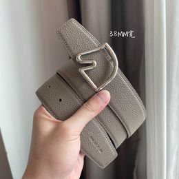 Genuine designer belts mens designer belts for jeans Golden Silver Buckle 3.8cm width 100-125 size Copper buckle Genuine Leather with box fashion leisure men belt