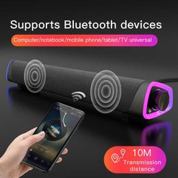 Portable Speakers 3D Computer Speakers Bluetooth 5.0 Wired Loudspeaker Surround Soundbar Speaker Stereo Subwoofer Sound bar for Laptop Notebook PC