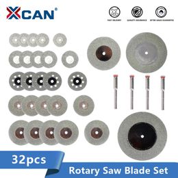 Zaagbladen XCAN Diamond Cutting Disc 32pcs Circular Saw Blade Set Diamond Grinding Wheel for Dremel Rotary Tools Mini Cutting Disc