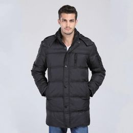 Men's Down 2023 Mens Winter Jacket Duck Hooded Black Loose Thick Warm Coats Male High Quality Plus Size 10XL Long Overcoat