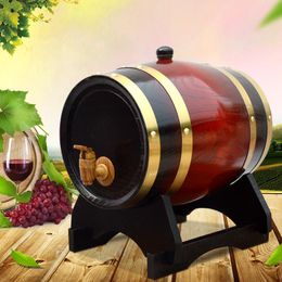 Making 1.5/3L Wooden wine barrel Oak Beer Brewing Equipment Mini Keg Home Brew Beer Keg Tap Dispenser for Rum Pot Whisky Wine