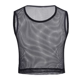 Men's T-Shirts YiZYiF Men See-through Mesh Fitness Tshirt Fishnet Muscle Tops Sleeveless T-Shirt Vest S-L 230503