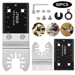 Parts 50Pcs Oscillating Saw Blades Doublehead Disassembly Saw Blade Plastic Box Packaging 50 Saw Blade Body+10Sets Of Screws+1 Wrench