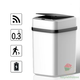 Waste Bins kitchen trash bin 15L bathroom in the toilet smart garbage bucket waste bins dustbin 230504