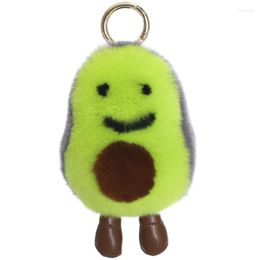 Keychains 2023 Ladies Real Rex Fur Keychain Luxury Women Fashion Chain