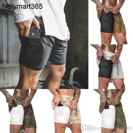 2023 Designer Men's Shorts New Double Layer Solid Colour Short Pants Plus Sizes 4xl 5xl Fitness Training Quick Dry Jogging Pants