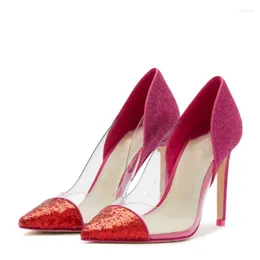 Dress Shoes SHOFOO Beautiful Fashionable High-heeled Women's About 11cm Pointed Toe Pumps.