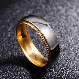 Wedding Rings MANGOSKY 6MM Titanium Couple Ring For Men And Women Personalized Customize Engraved