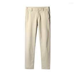 Men's Pants 2023 Pure Cotton Fashion Trend Spring Summer Versatile And Easy To Take Care Of Leisure Trousers Men'S Light Business