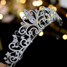 Hair Clips & Barrettes Classic Love European Zirconia Bridal Tiara Crystal Crown Plated Wedding Dress With Bride AccessoriesHair