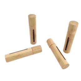 2023 bottles bamboo case and lid inner droppers galss or roll-on function cap for facial massage 3ml 5ml 10ml capacities personal care