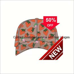 quality 88High strawberry baseball caps man's cotton cactus classic letter Ball caps summer women sun hats outdoor adjustable Snapback Cap girl's cute visor11228