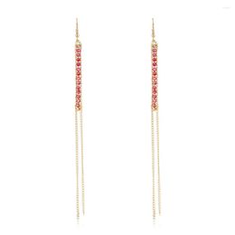 Dangle Earrings Long Beaded Metal Chain Tassel For Women Exaggerated Hand-woven Ear Hook Jewellery Wholesale