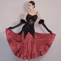 Stage Wear Ballroom Dance Competition Dress Women Waltz Costume Latin Performance Clothes Prom Tango L9971