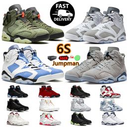 Basketball Shoes Jumpman 6 6s University Blue Red Oreo Georgetown Midnight Navy Cactus Jack Black Infrared Cool Grey mens trainers outdoor sports sneakers Eur 36-47