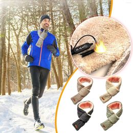 Scarves Winter USB Heated Scarf 5V 3 Level Adjustable Electric Heating Neck Warmer Knitted Wrap For Outdoor Cycling Camping