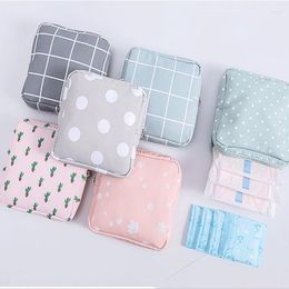 Storage Bags Women's Sanitary Napkin Tampon Portable Bag Cotton Travel Zipper Cosmetics Lipstick Headset Change Sundry