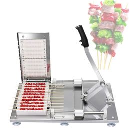 Manual Meat Skewer Machine Stainless Steel Lamb Skewer Machine Barbecue Kebab Piercer