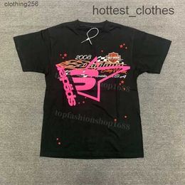 23ss Men t Shirt Pink Young Thug Sp5der 555555 Mans Women 1 Quality Foaming Printing Spider Web Pattern Tshirt Fashion Top Tees004