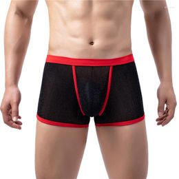 Underpants Sexy Mens Underwear Breathable Boxer Shorts Low Rise Comfortable Boxers Trunks Male Panties Calzoncillos Sleepwear