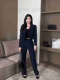 Women's Suits & Blazers designer Autumn Elegant High Cold Wind 3D Line Shoulder Pad Design Suit Set 4E5M
