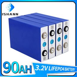 Grade A 3.2V 90Ah Lifepo4 Battery 4/8/16/32PCS Rechargeable Batteri Pack DIY RV Vans Boats Golf Cart Solar Storage System Cells