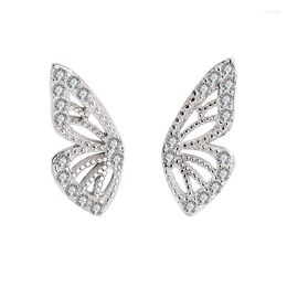 Stud Earrings For Women Silver 925 Butterfly Piercing Rose Gold Diamond Designer Jewellery And Accessories Year Trending Gifts