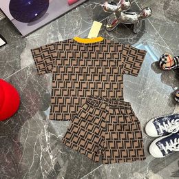 Clothing Sets Kids Designer Short Sleeve Suit Baby Boys Luxury Tops FF Letter Childrens Fashion T230504