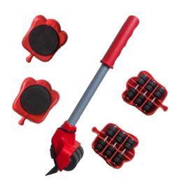 Other Hand Tools 45Pcs Professional Furniture MoverTool Set Heavy Stuffs Transport Lifter Wheeled Mover Roller with Wheel Bar Moving Device 230503