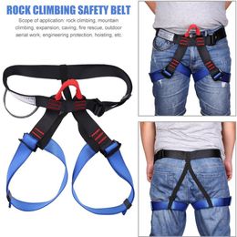 Climbing Harnesses Professional Outdoor Sports Safety Belt Rock Climbing Harness Waist Support Half Harness Body Aerial Survival Equipment 230503