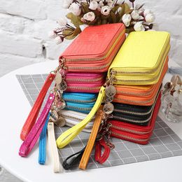 Wallets Simple Pu Leather Wallet Women's Female Purses Tassel Coin Purse Card Holder Clutch Money Bags