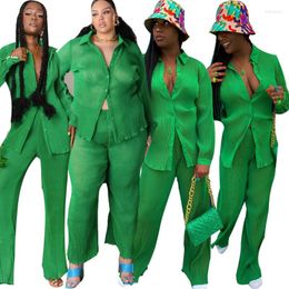 Women's Two Piece Pants 2023 Dashiki Traditional African Clothing Set Women Africaine Solid Color Bodycon Tops And Suits Clothes