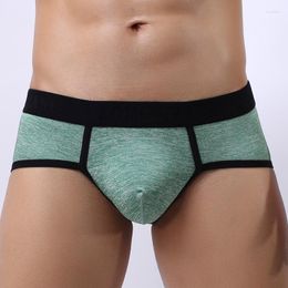 Underpants Sexy Underwear Man Briefs Ropa Interior Hombre U Convex Pouch Mens Cueca Mid Waist Breathable Male Panties Slip