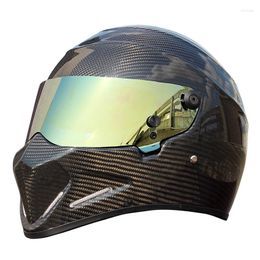 Motorcycle Helmets Carbon Fibre Protection DOT Approved Automobile Racing Full Face Top Moto Gear The STIG Helmet