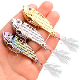 Baits Lures 3Pcs Metal All Water Layer Throw Colourful Vibration 5g-15g VIB Sequin Fishing Artificial Bass Special for Tremor 230504