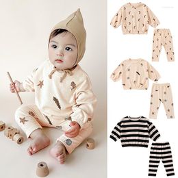 Clothing Sets Spring Autumn Baby Girls Set Fashion Infant Full Toddler Boys Hoodie Pants Suit 2Pcs