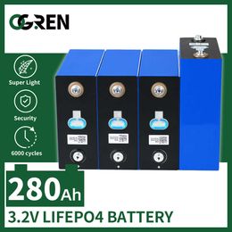 280AH Lifepo4 Solar Cell 3.2V 4/8/16/32PCS DIY 12V 24V Lithium Iron Phosphate Battery Pack Suitable For EV RV Electric Golf Cart