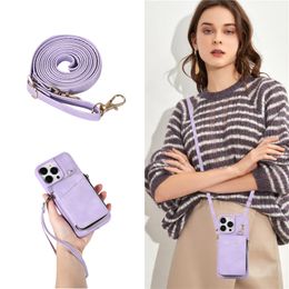 Crossbody Folio Zipper Vogue Phone Case for iPhone 14 13 12 11 Pro Max XR Samsung Galaxy S23 Ultra S22 S21 S20 Note20 A53 5G Multiple Card Slots Leather Wallet Chain Shell