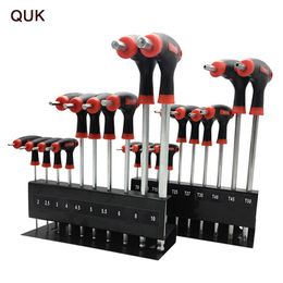 Moersleutel QUK THandle Hexagon Wrench 10 Pcs Set Universal Allen Key Torx Ball Spanner Screw Nut Driver For AutoMobile Repair Hand Tool