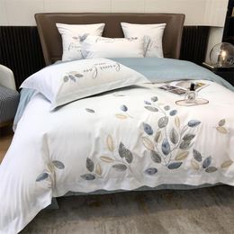 Bedding Sets Luxury Set Pure Cotton Embroidery Duvet Cover Bed Sheets And Pillowcases Double Linens Comforter Sheet