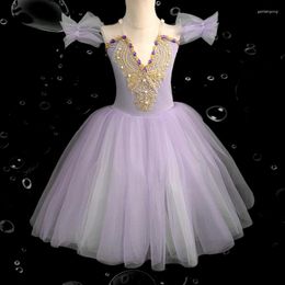 Stage Wear Women Dress Ballet Skirt Long Vestidos For Girls Performance Clothing Swan Belly Dance Skirts