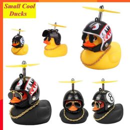 New New Breaking Wind Small Helmet Black Duck Car Decoration Cut Yellow Duck Car Interior Accessories Car Panel Decoration