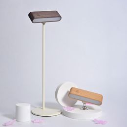 Wall Lamp Wooden Magnetic Dimmable 360° Rotatable Portable Lights Battery Powered Lamps Rechargeable Night Table For Reading