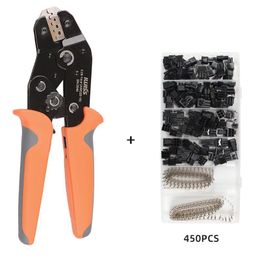 Tang 400pcs Crimp Female Terminals Pin Plug + 50pcs 5557 8(6+2)P ATX EPS PCIE Connectors with Plastic Box+sn2549 crinper pliers tool