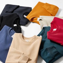 Women's Hoodies Heavy Pound 400g Cotton Plus Velvet Crewneck Hoodie Women 2023 Spring Solid Color Leggings Couple Wear Pullover Men's