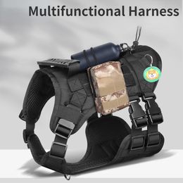 Tactical Dog Harness for Small Medium Dogs No Pull Adjustable Pet Harness Working Training Easy Control Pet Vest Military Service Dog Harnesses